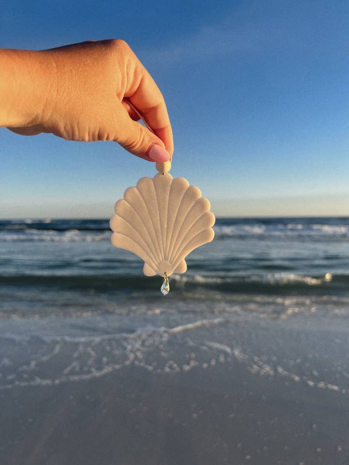 Seashell Car Diffuser Charm + Sun Catcher for wholesale by DayCrafter