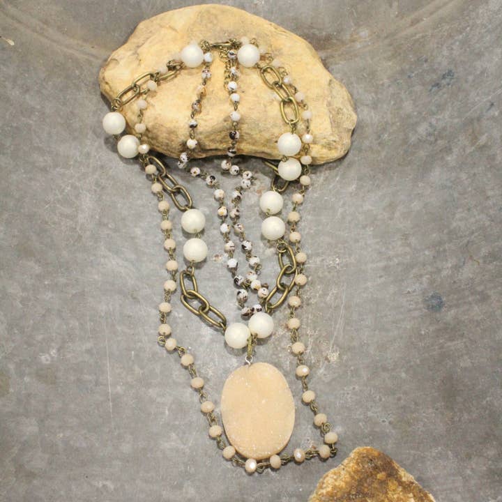 The Primitive Peddler, Inc. - Wholesale Charm/Dangle Bracelet - A Stones Throw Layered Necklace4