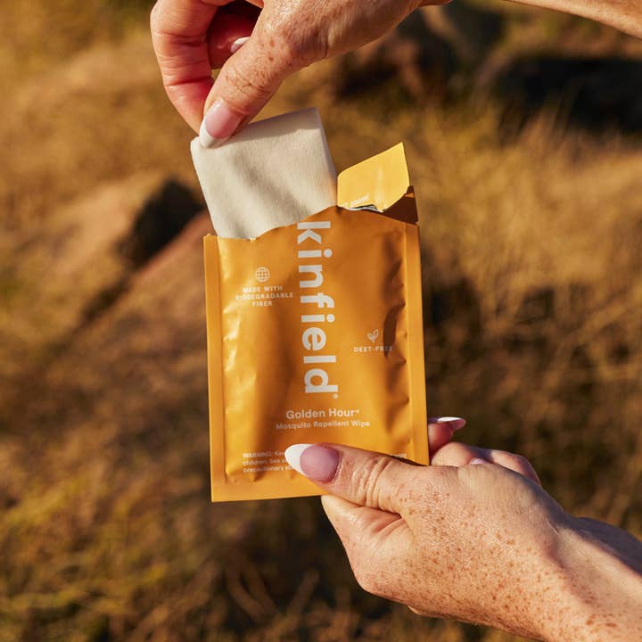 Kinfield - Wholesale Insect Repellent - Golden Hour Wipes - Natural Mosquito Repellent