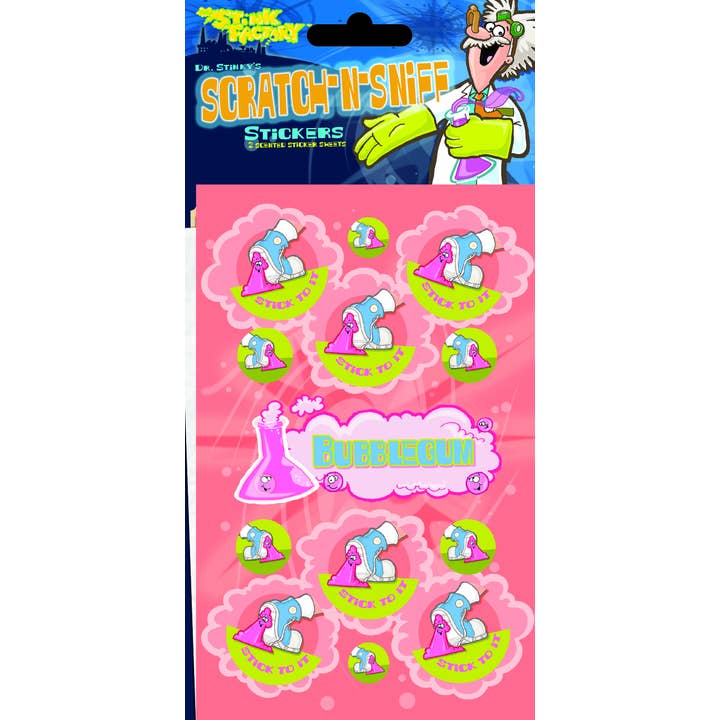 Bubblegum Scratch-N Sniff Sticker for wholesale by JFL Enterprises