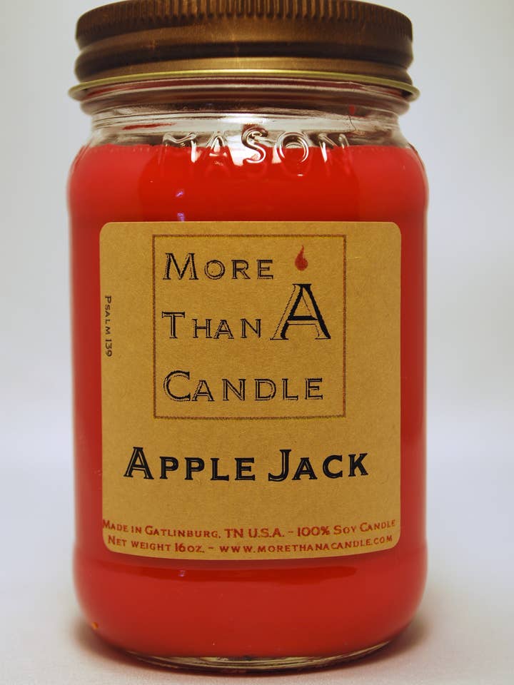 Apple Jack - 16 oz Mason Jar for wholesale by More Than Candle