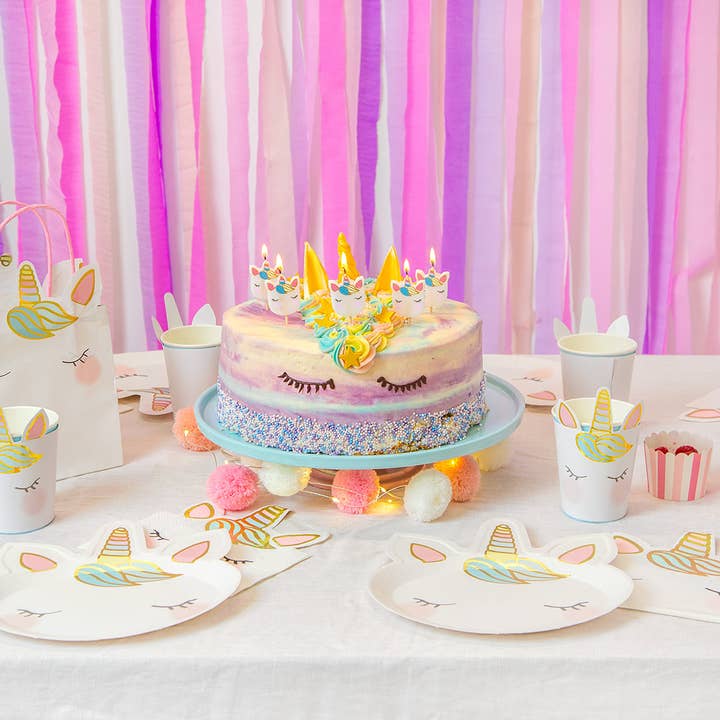 Talking Tables USA - Wholesale Cake Candle - Unicorn Face Cake Candles | 5 Pack | Kids Birthday Party |