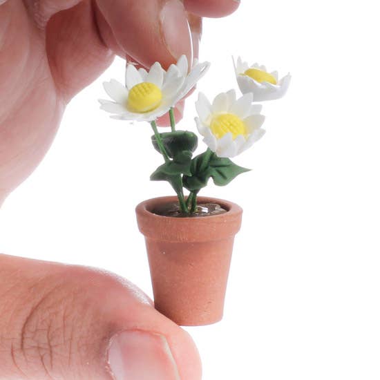 Factory Direct Craft - Vente Décorations de table - Fleurs de marguerite miniatures en pot de 4,4 cm2