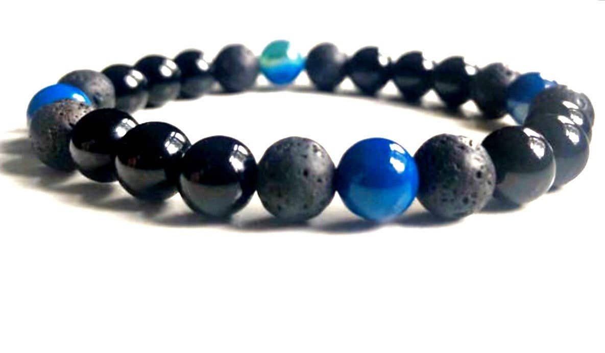 Stone+Sage - Wholesale Beaded Bracelet - Healing Bracelet, Unisex Black Onyx0