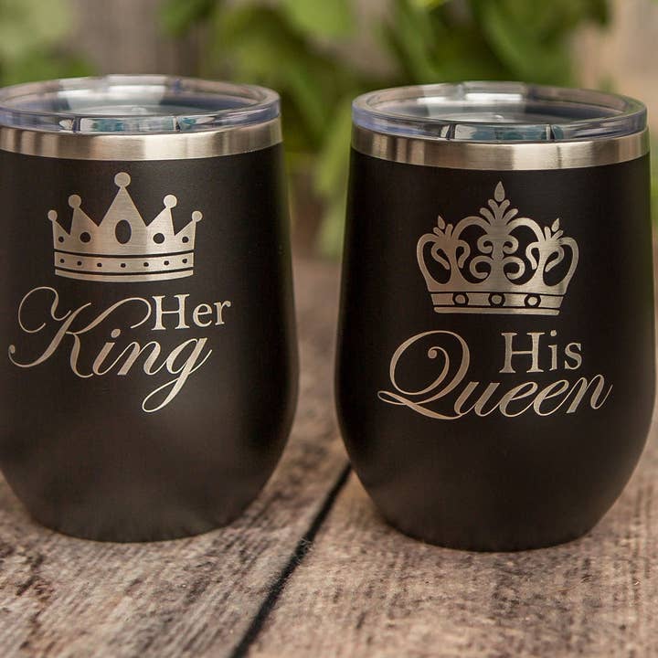Her King His Queen Tumbler Set for wholesale by 3C Etching