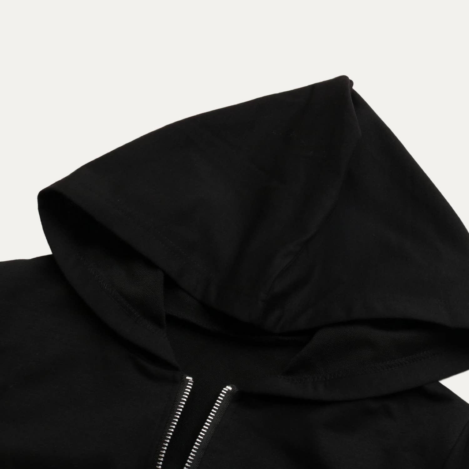 The Moment Collection - Wholesale Romper - Women's - Causal Black Zipper-Up Long Sleeve Hooded Romper4