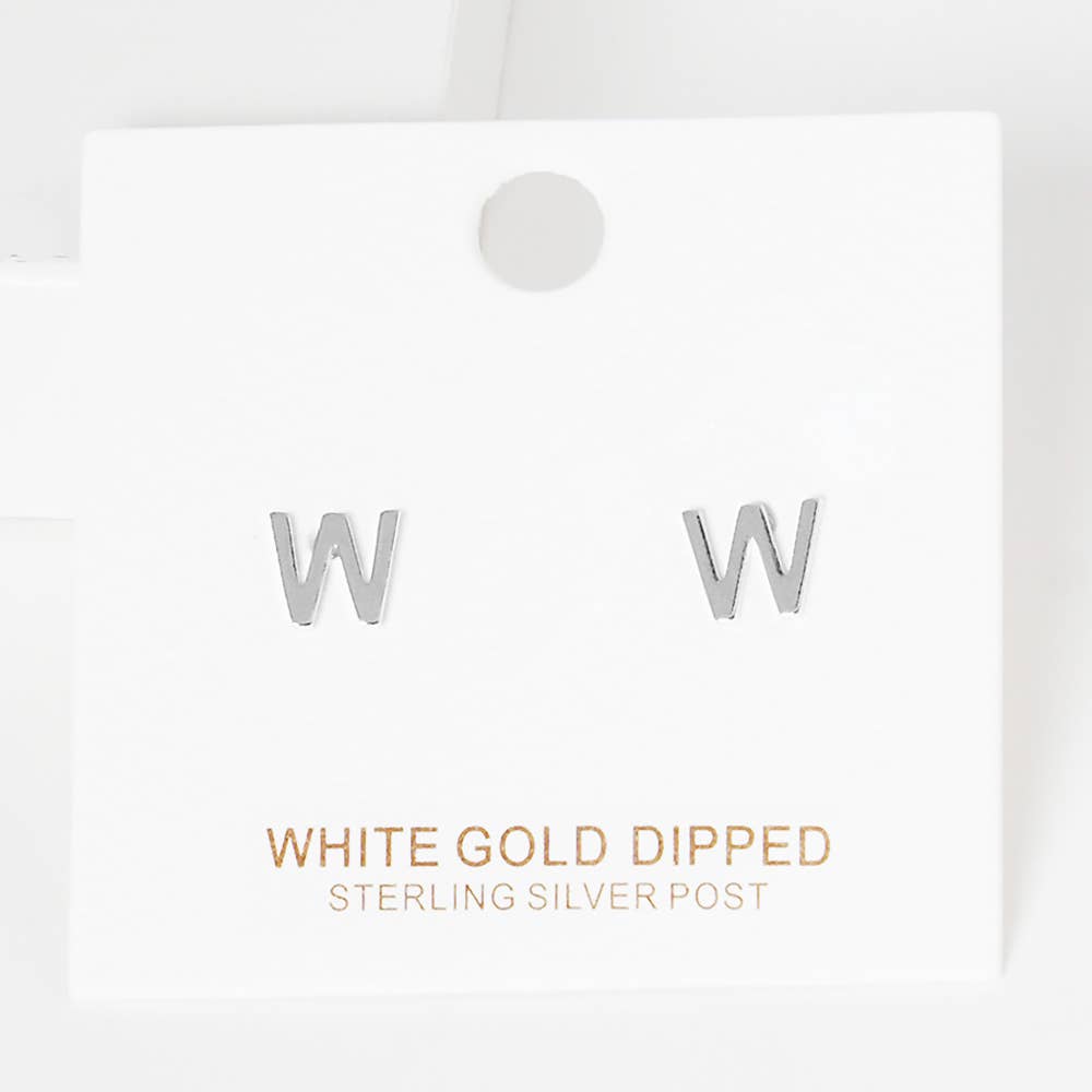 Sensibling Corp. - Wholesale Stud/Post Earrings - Gold Dipped Metal Initial Monogram Stud Earrings59