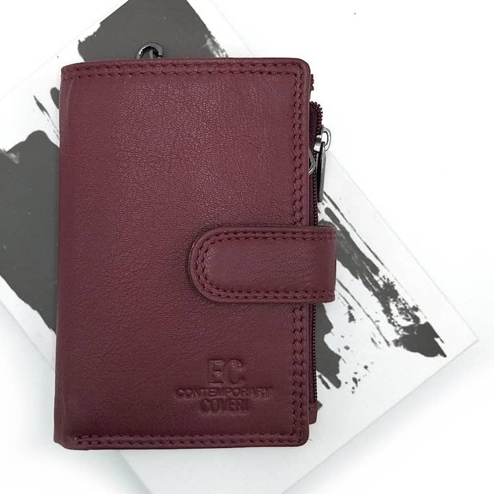 Portefeuille en cuir véritable pour femme, EC COVERI, art. EC24760-24 pour la vente par Suie Valentini srl
