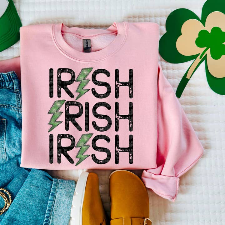 Flawless Transfers - Vendita all'ingrosso Decalcomania a sublimazione - Fulmini Irlandesi Impilati #1195 - Trasferimenti DTF0