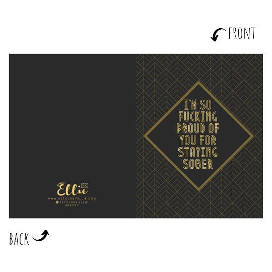 As Told By Ellie - Wholesale Congratulations Card - I'm So Fucking Proud of You For Staying Sober