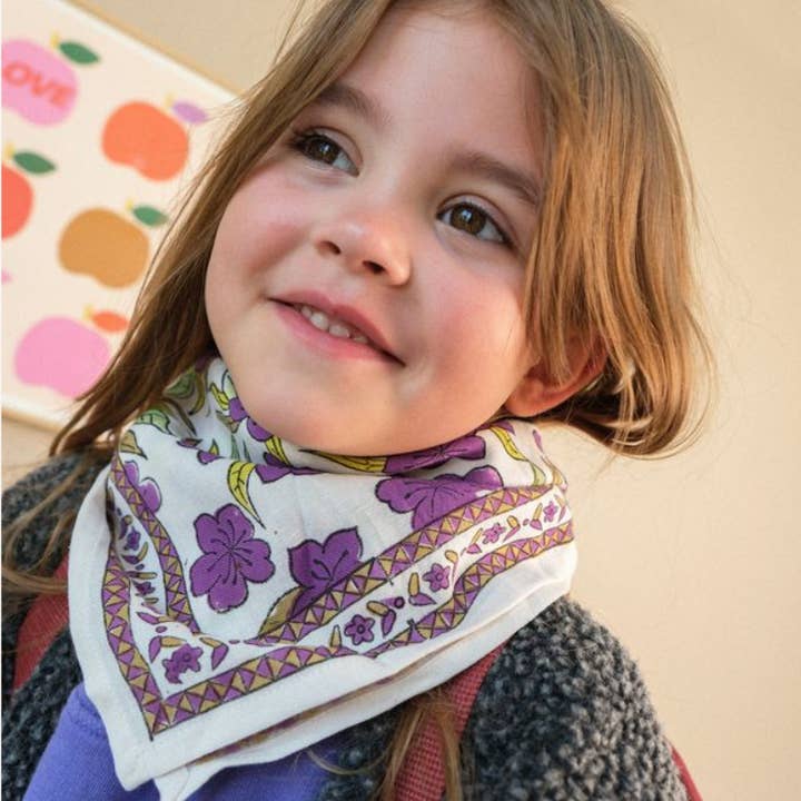 SO FAMILY - Wholesale Scarf - Kids - Jaipur Lavender Scarf kids, 50 cm
