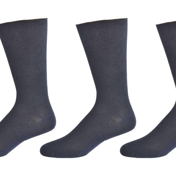 Wear Sierra - Wholesale Socks – Men's - Men's Diabetic Crew Socks in Combed Cotton (3 Pair and 4 Pair Packs)16