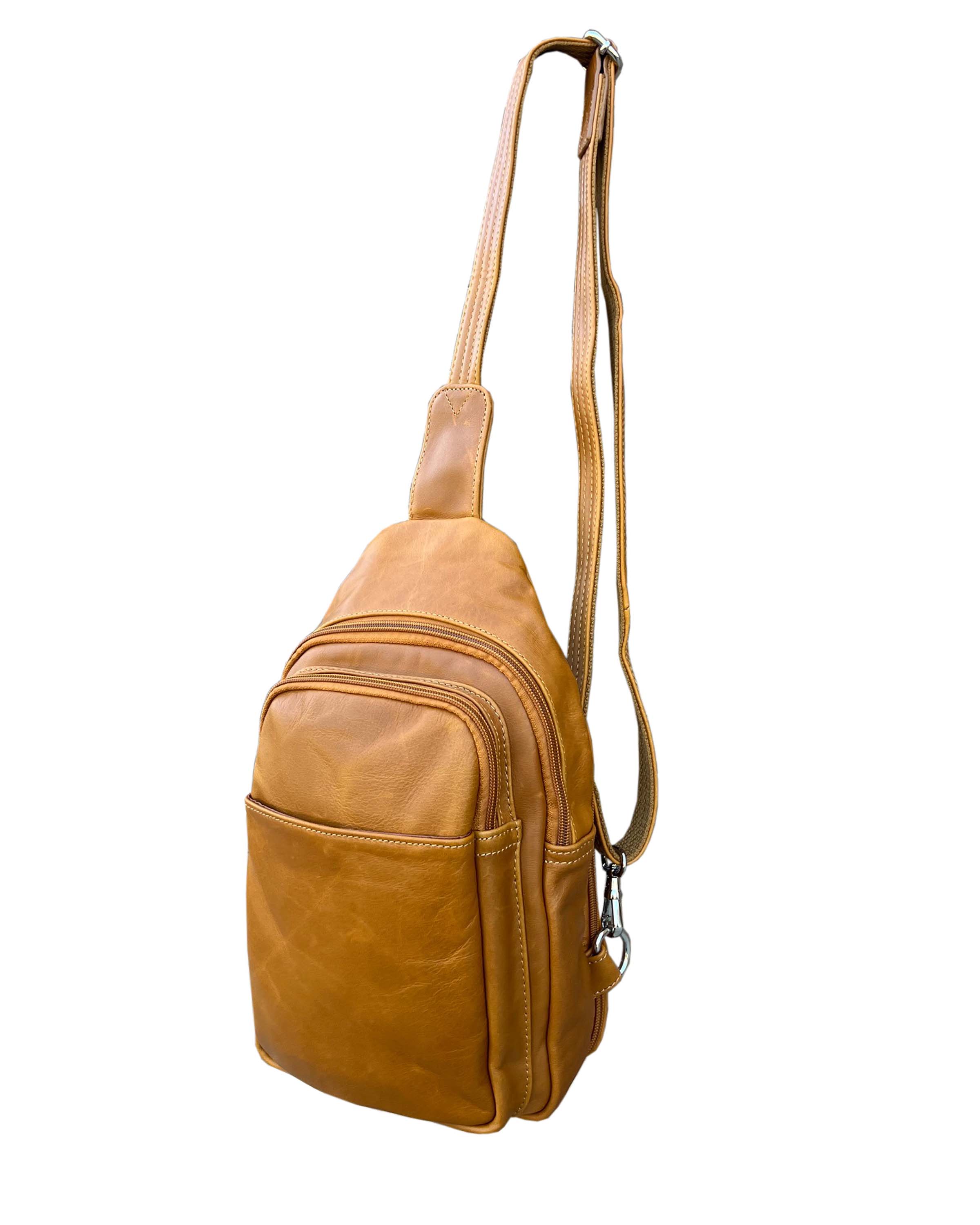Roma Leathers, Inc. - Vente Sac à bandoulière – unisexe - Sac bandoulière en cuir de vachette huilé.5