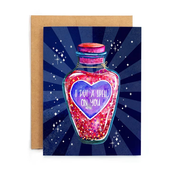 Spell On You Greeting Card for wholesale by Wild Croft Studio