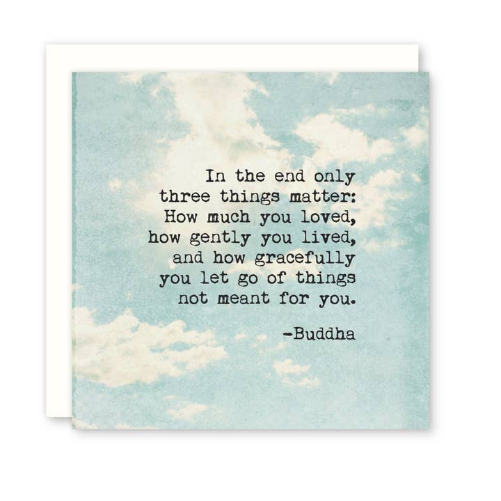 Slechts drie dingen zijn belangrijk - Boeddha - (Inspirerend) voor wholesale door Raincity Prints