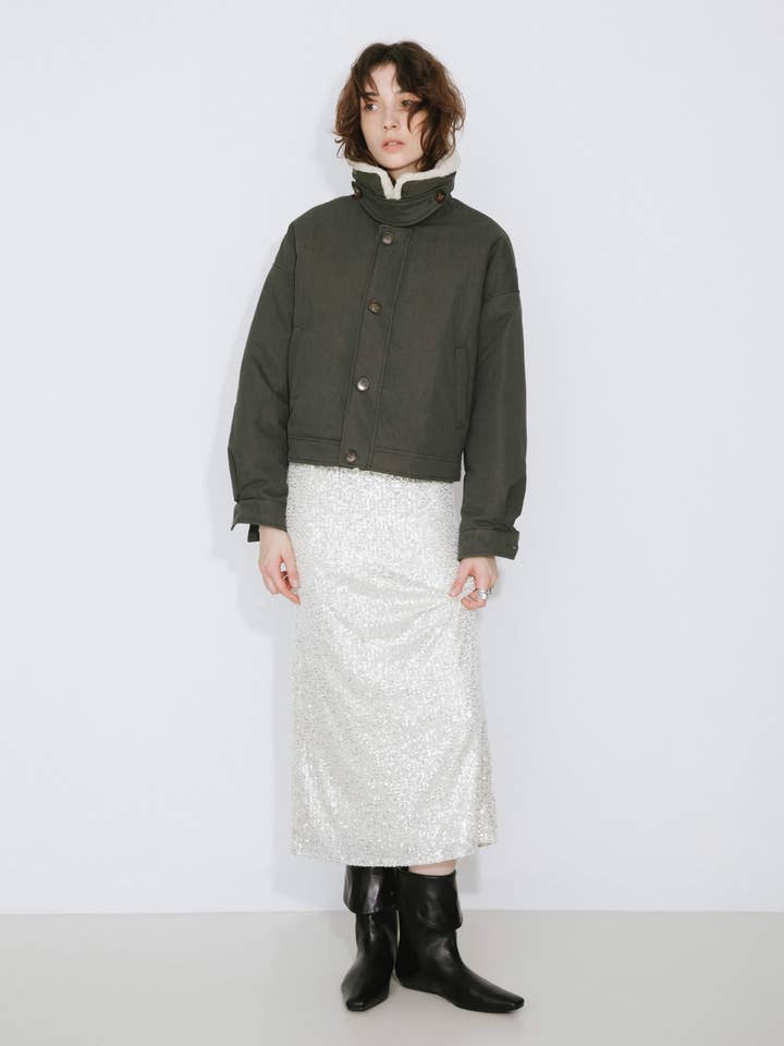 Removable Fur Collar High Neck Down Coat for wholesale by CUBIC