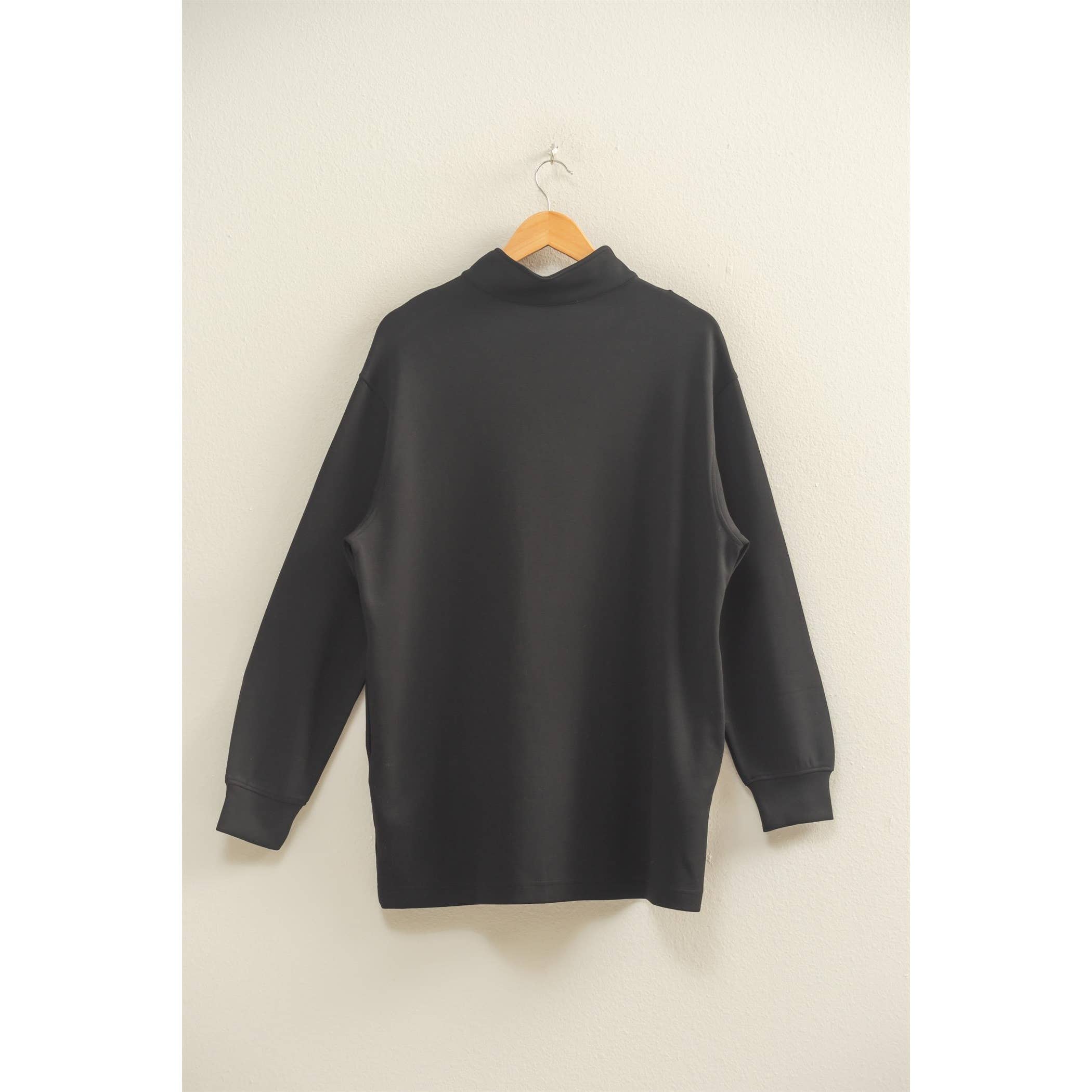 HYFVE - Wholesale Dress - Women's - Double Knit Half Zip Up Long Sleeve Mini Dress29