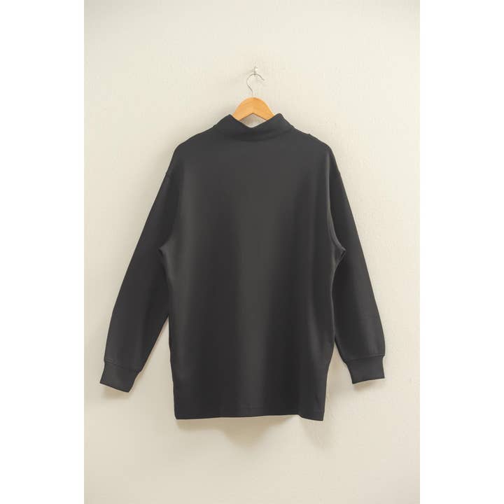 HYFVE - Wholesale Dress - Women's - Double Knit Half Zip Up Long Sleeve Mini Dress29