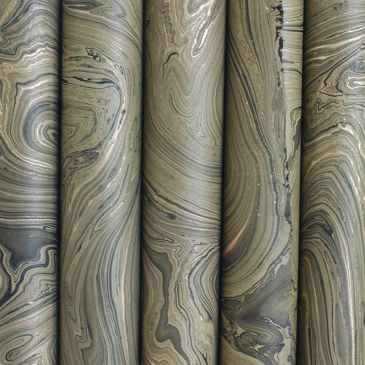 Sustain & Heal – wholesale Stationery/notecard set – Olive Green Marble Sheet #130