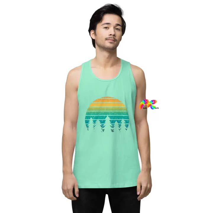 Sunset Pines Premium tanktop voor heren voor wholesale door Prism Raves