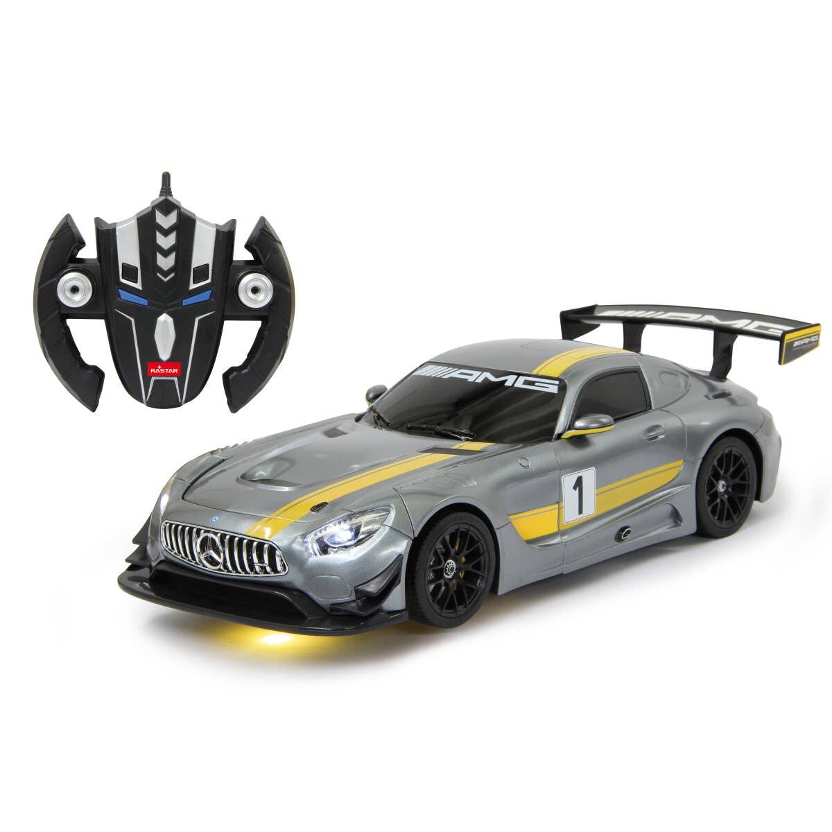mhw24 - Wholesale Toy Car/Truck - Kids - Mercedes-AMG GT3 1:14 grey 2.4GHz transformable0