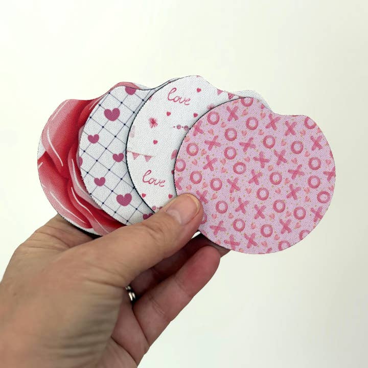 Valentinstag Auto-Untersetzer Set 2er-Pack, Keramik oder Neopren für den Großhandel von Daisy Lane