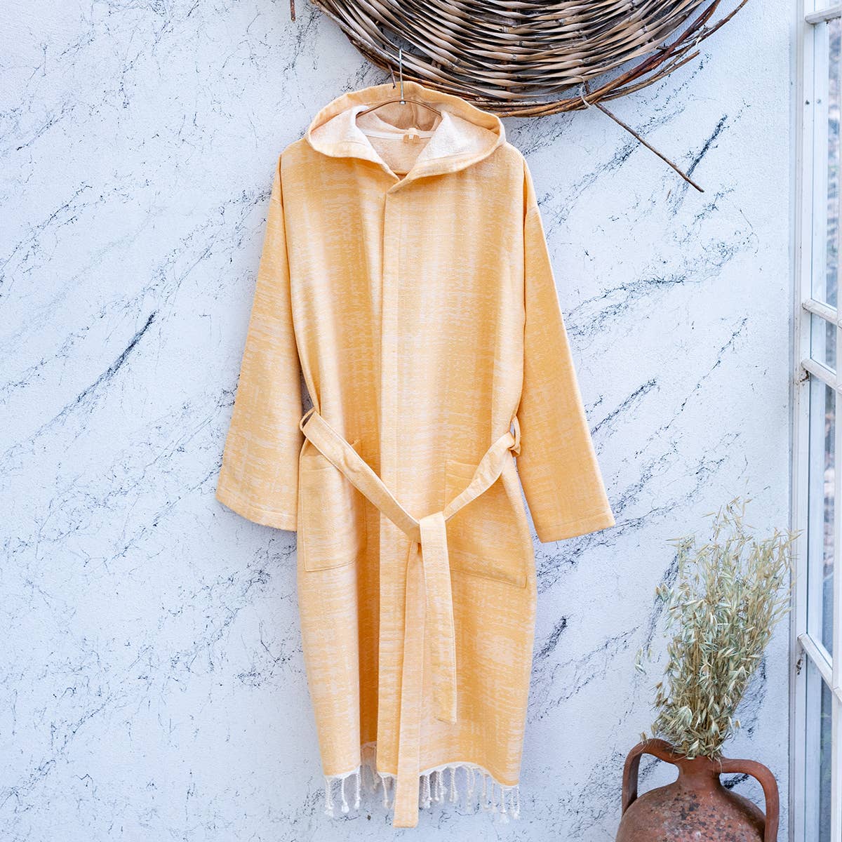 Kikoya - Wholesale Robe - Unisex - Terrybacked Bathrobe Turkish Cotton Light Weight Hood Quick27