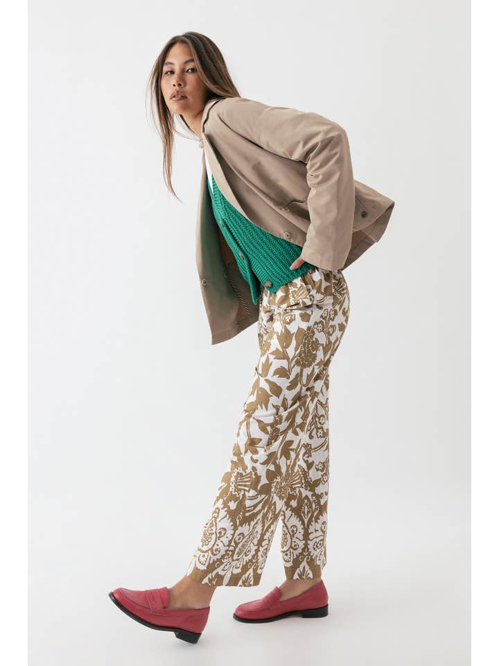 Lanidor - Vente Pantalon – femme - Pantalon imprimé floral (408997-188)