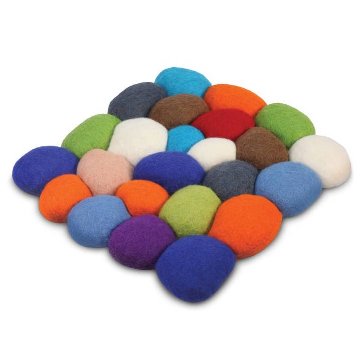Felted Pebble Chair Cushion- Multi Color for wholesale by BNB Crafts Inc.