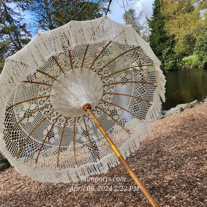 baligood - Wholesale Umbrella - Women's - Macrame Bali Umbrella1