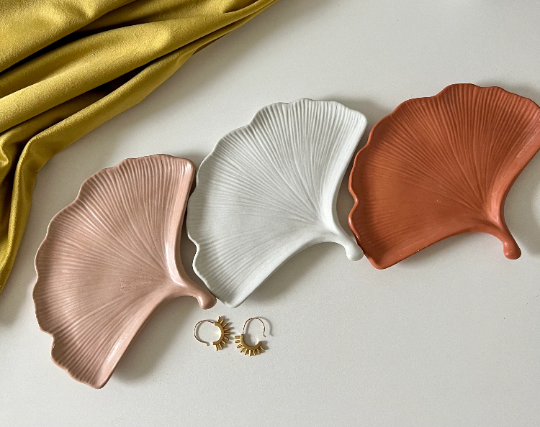 Dovekie & Finch - Vente Plateaux décoratifs - Plateau à feuilles de ginkgo6