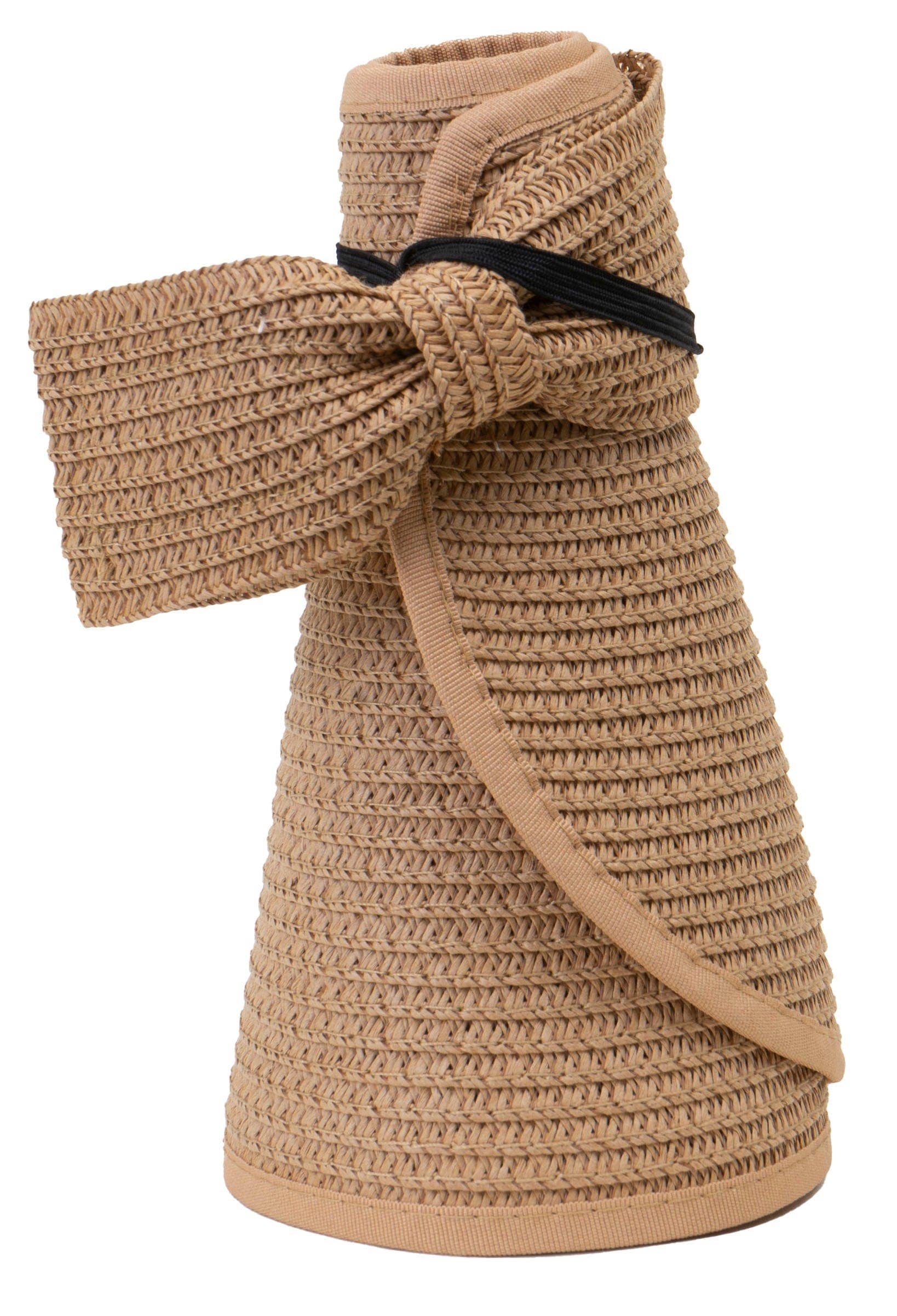 Magid - Wholesale Visor - Women's - Magid Straw Bow Rollup Visor5