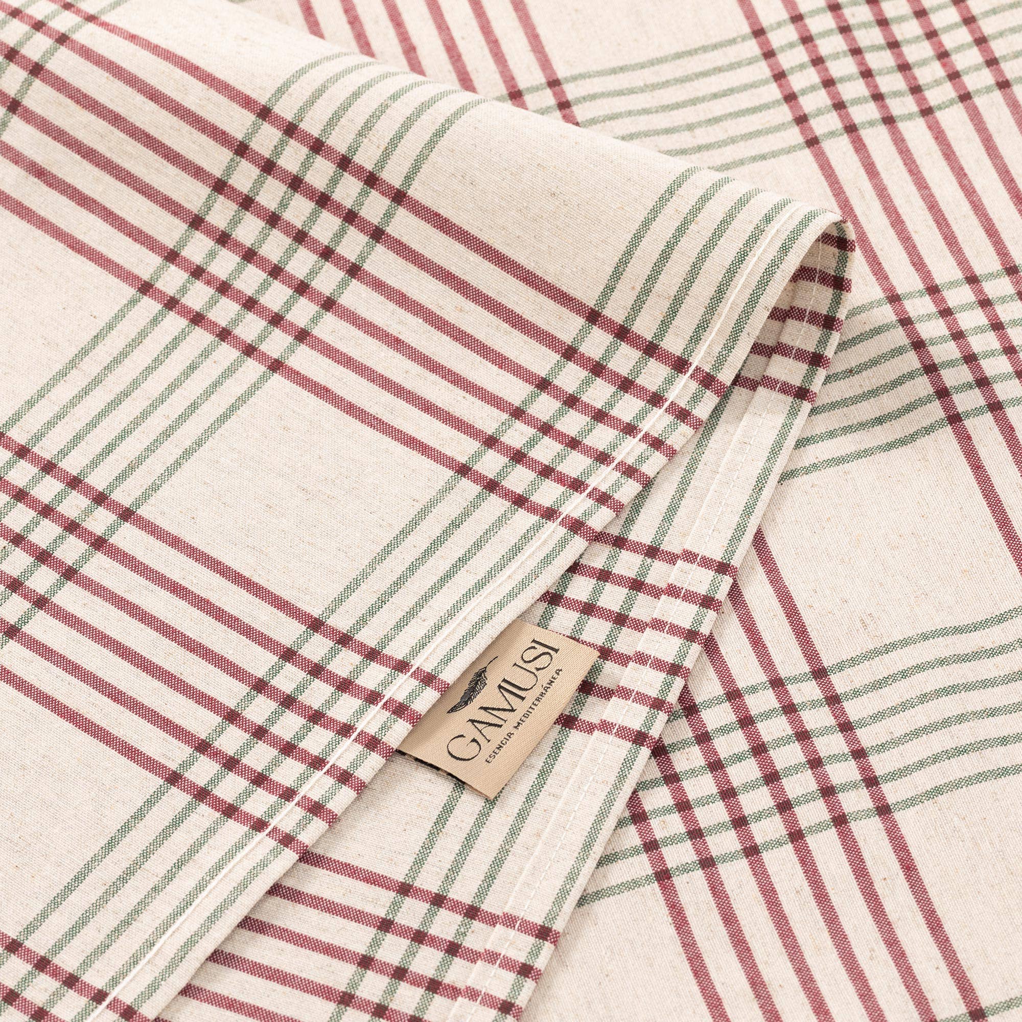 GAMUSI - Wholesale Tablecloth - GARNET soft linen Christmas jacquard tablecloth3