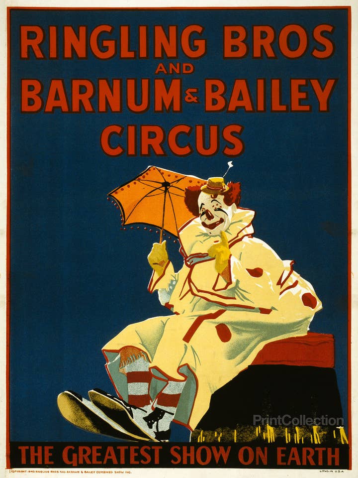 Ringling Bros and Barnum & Bailey Clown for wholesale by Print Collection