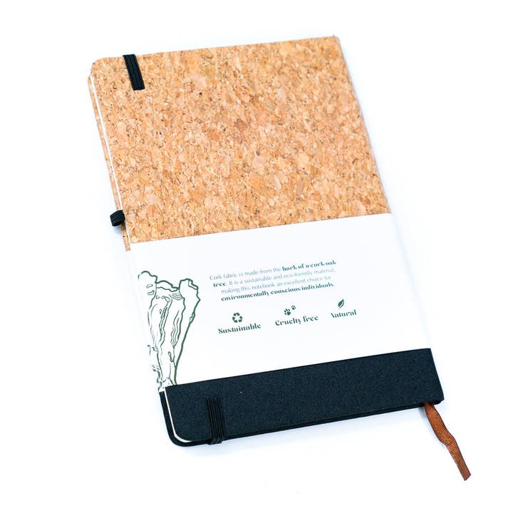 Meninas Bonitas Cork - Wholesale Notebook - Canvas and Cork Fusion Notebook in Black, Gray, Blue, and Gr7