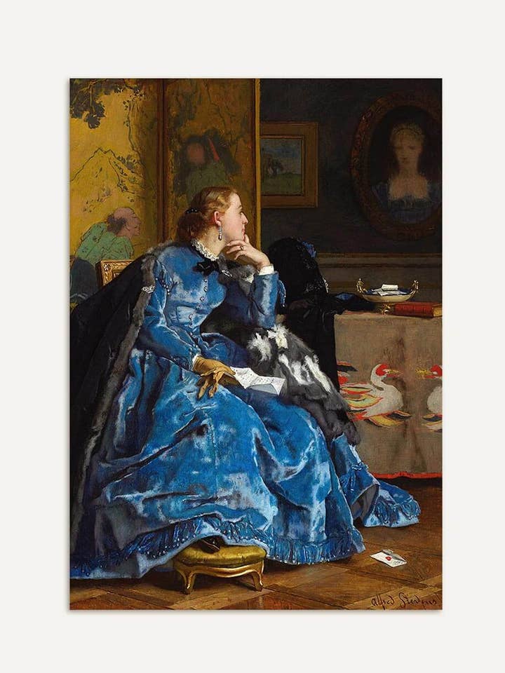 Il vestito blu – Stampa d'arte vittoriana per la vendita all'ingrosso da parte di Modern Antique Prints