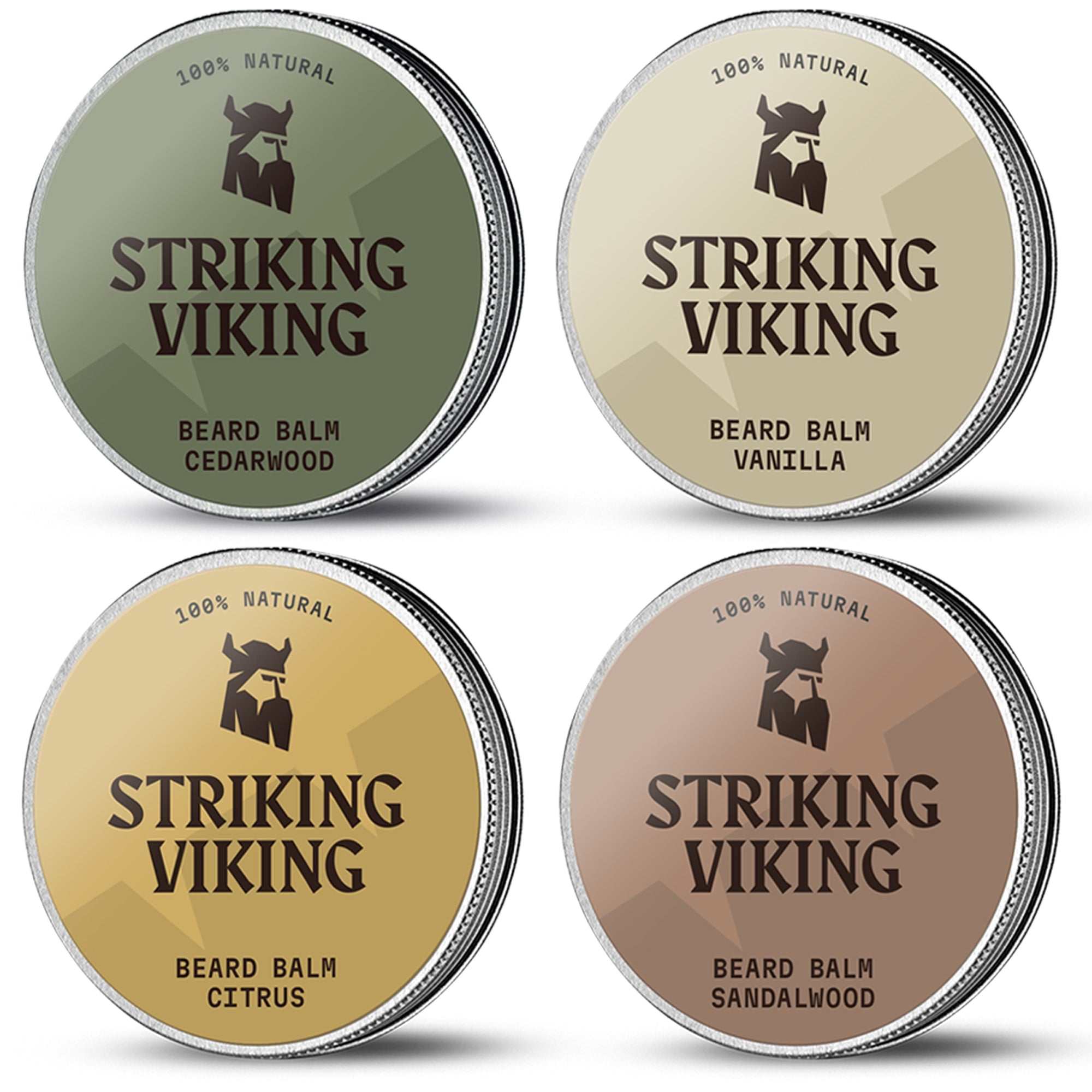 Striking Viking - Wholesale Beard Styling Product - Beard Balm Variety - 4 Pack Set4