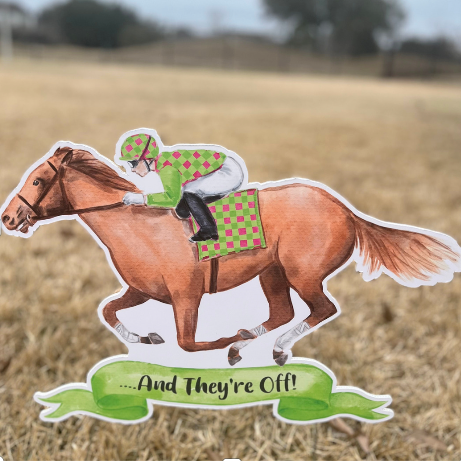 Front Porch Elegance - Wholesale Garden/Lawn Stake - And They're Off!- Pot/Garden Stake4