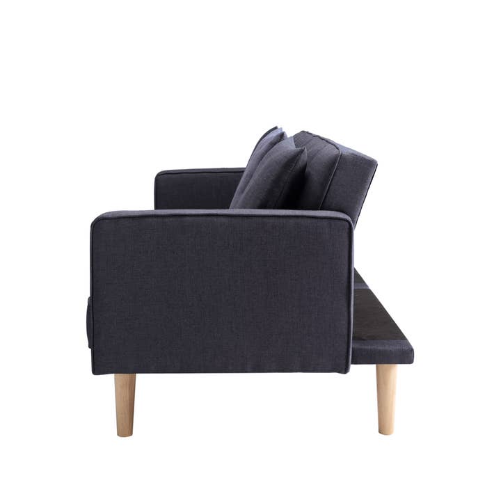 HOMYCASA DESIGN INC - Wholesale Sofa - Convertible Futon Sofa Bed - Dark Grey Twin Size"