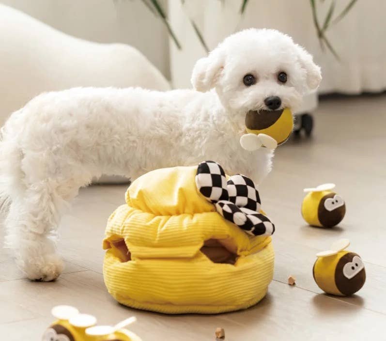 Doggotique - Wholesale Pet Plush Toy - Dog - Honey House Snack Toy for Dogs, Plush Dog Toy