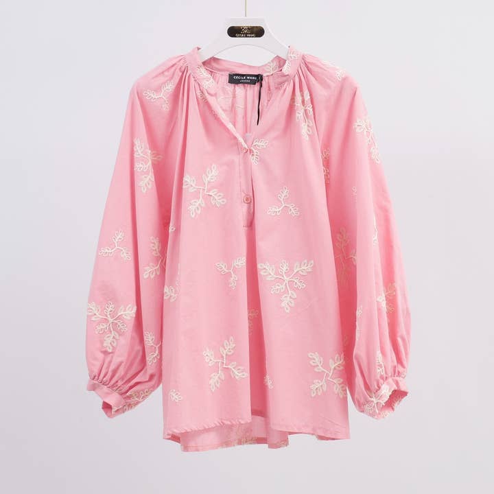 Broderet tunika 06024-3 for engroshandel hos Cecile Wang