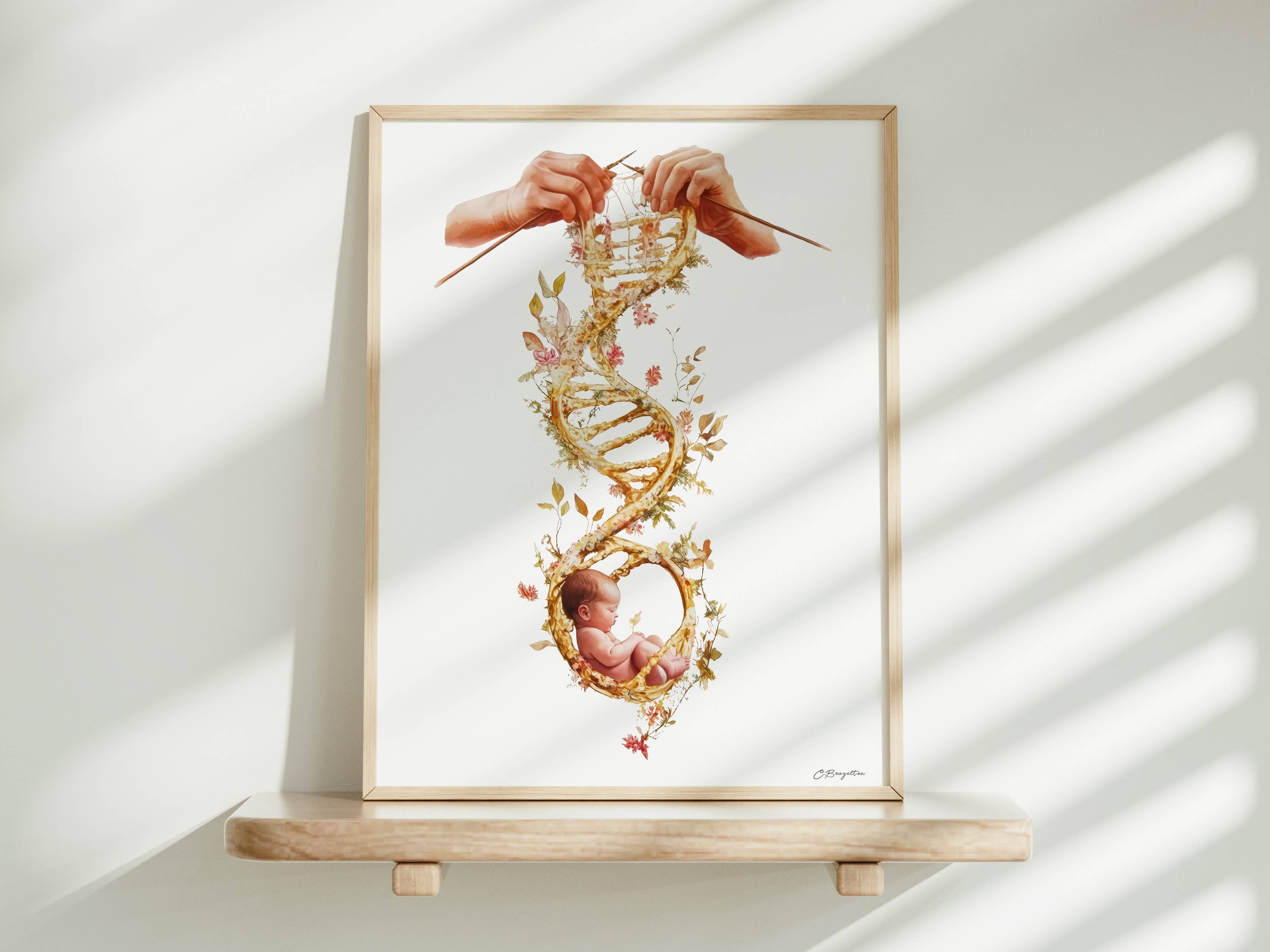 The Painted Gospel - Venta al por mayor Ilustración - You Knit Me Together | Lámina artística firmada hecha a mano5