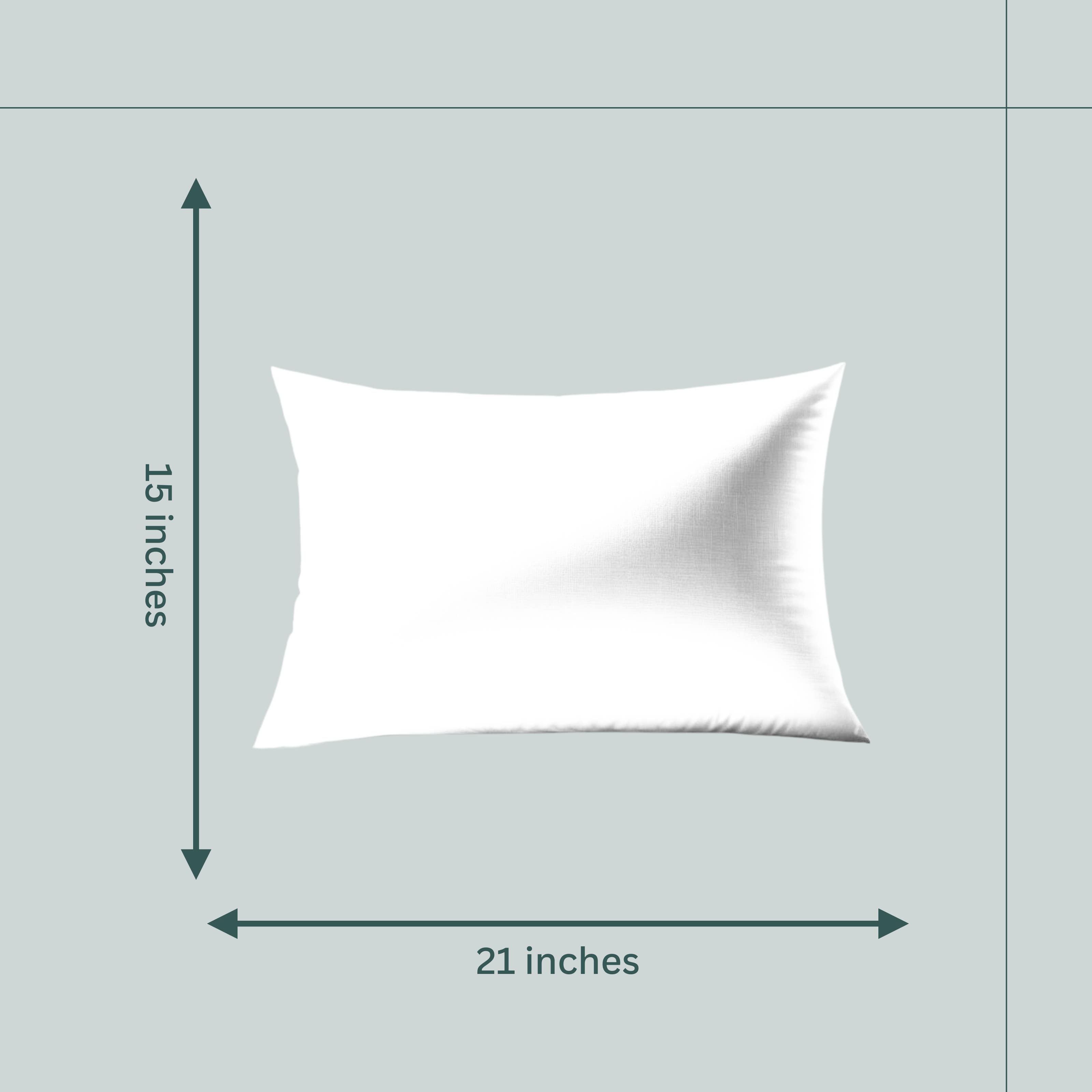 India's Heritage - Wholesale Pillow Insert - Feather and Down Rectangular Inserts, 15"x 21"2