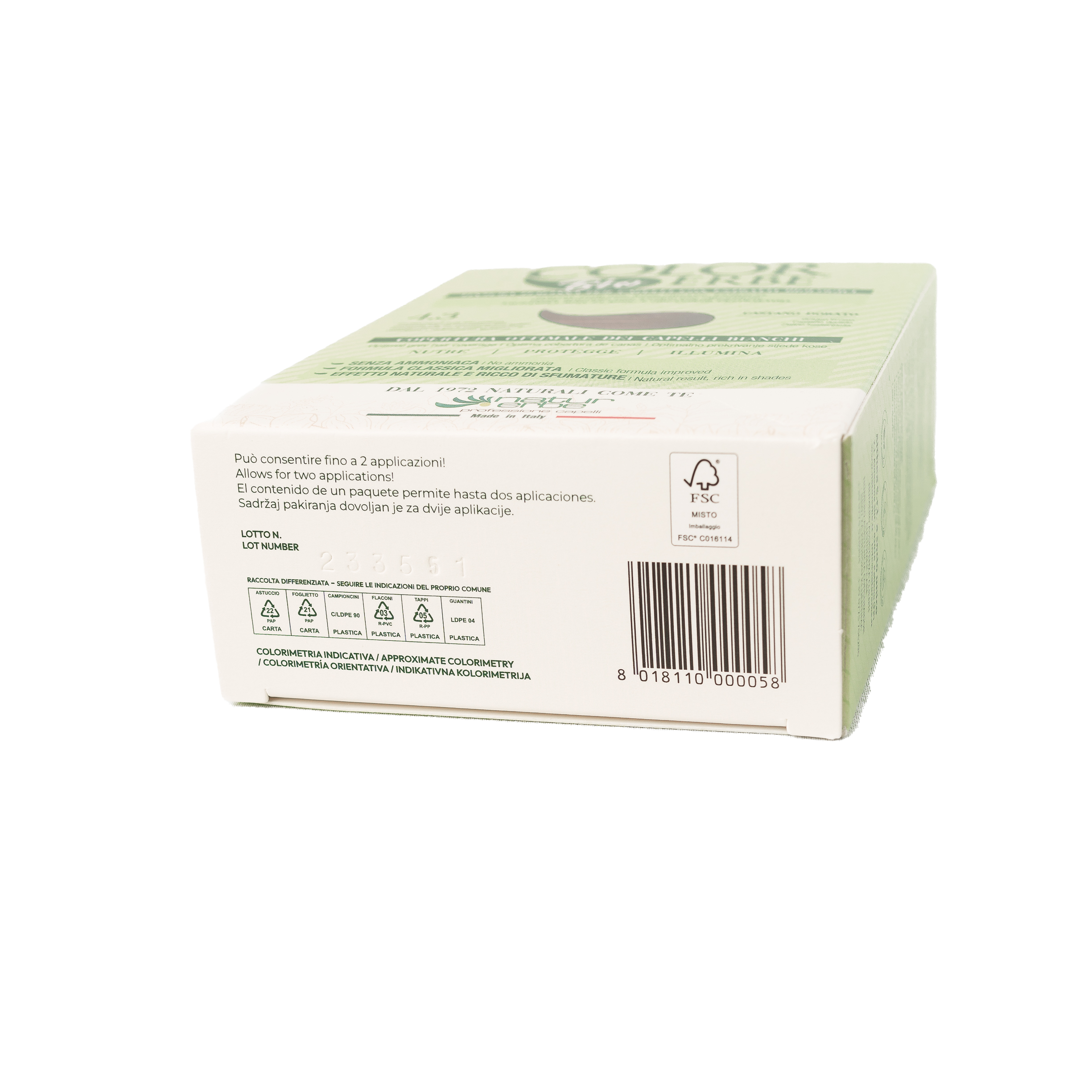 COLOR ERBE - Wholesale Hair Dye - E. Organic Herbal Color Dye Golden Brown (4.3) - Made in Italy8