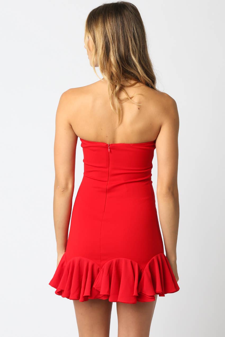 Olivaceous - Wholesale Jurk - Dames - Emilie Ruffle Jurk8