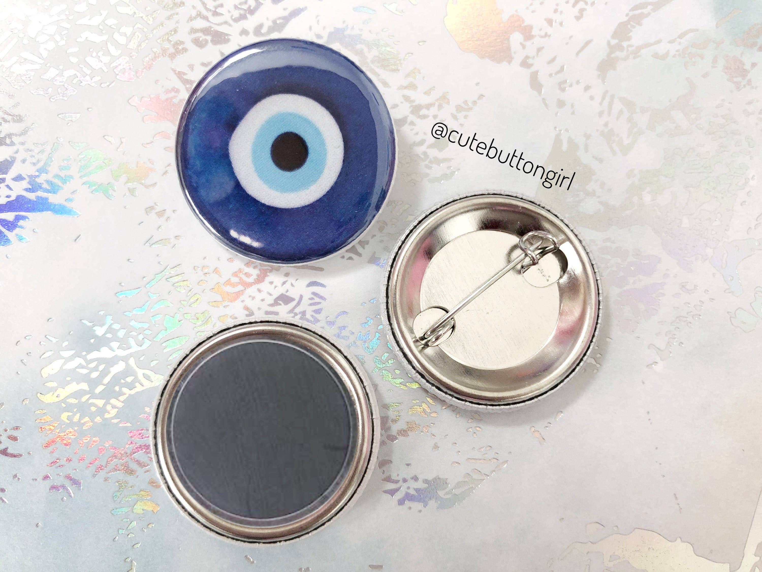 Cute as a Button Girl - Wholesale Lapel Pin/Button - 1.25in & 2.25in Evil Eye0