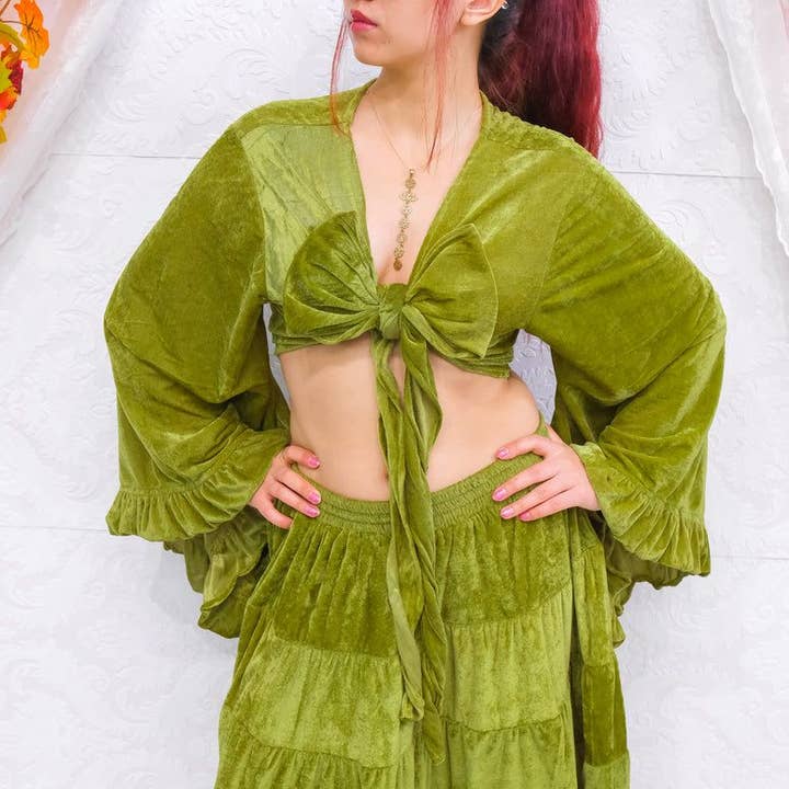 Karma Nepal Crafts - Wholesale Blouse - Women's - Velvet Boho Wrap 3