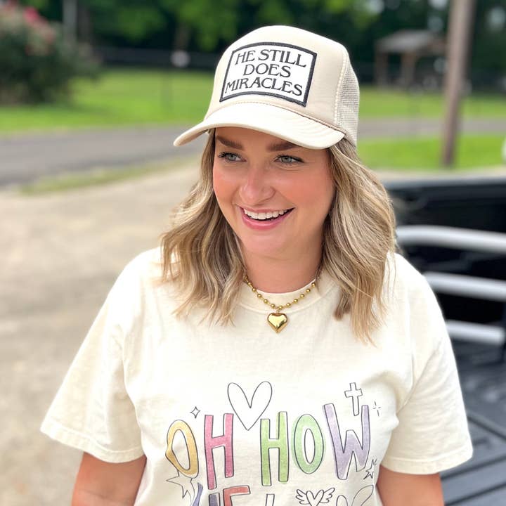 Billie Jane's Trucker Hats - Wholesale Trucker Hat - Women's - He Still Does Miracles . Embroidered Patch . Trucker Hat2