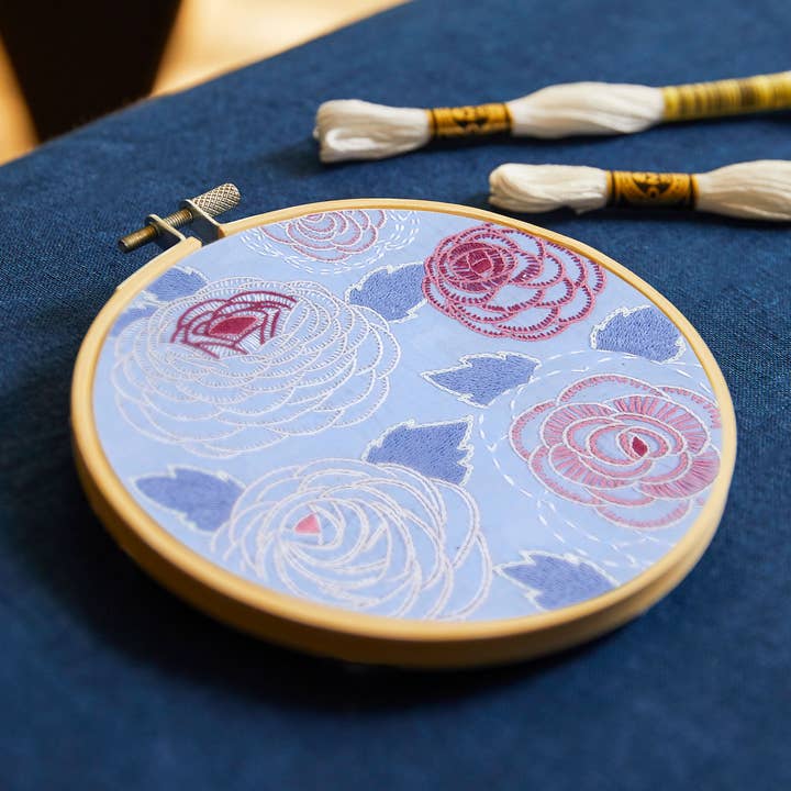 DMC - Wholesale Embroidery/Cross Stitch Supplies - DMC Designer Embroidery Kit - Ranunculus