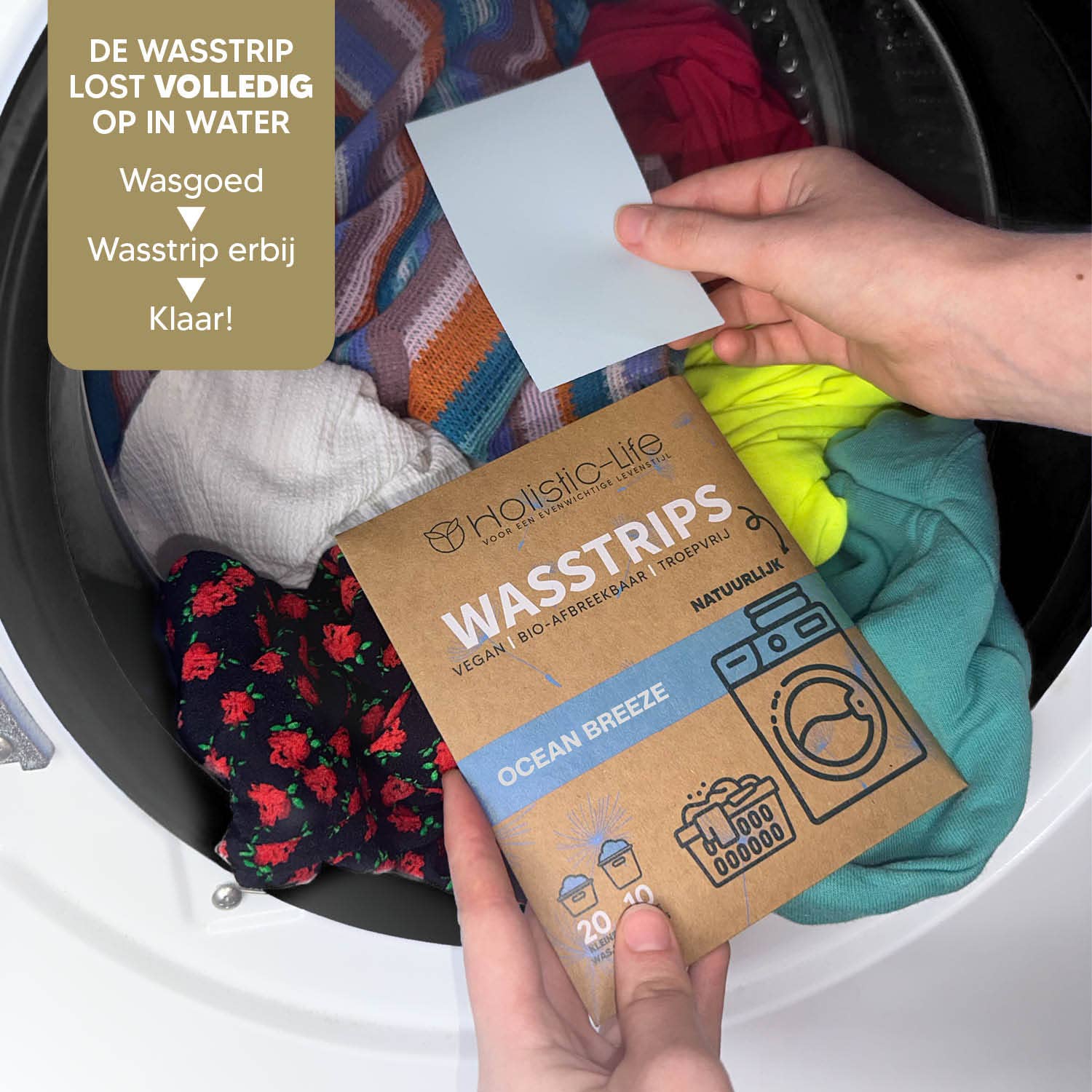 holistic-life - Wholesale Laundry Detergent Powder/Pods - Laundry Strips Trial Pack Ocean Breeze – 20 Washes1